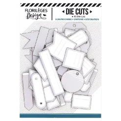 Die-cuts Etiquetas Gris claro Yellow Florilèges Design