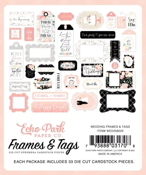 Die-Cuts Frames & Tags Wedding Echo Park