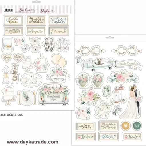 Die-Cuts Recortables Recién Casados Dayka