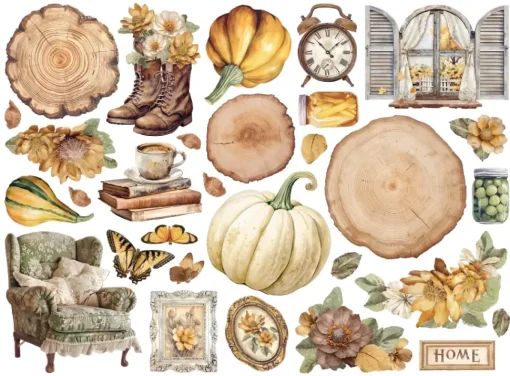 Die-cuts Romantic Golden Harmony Stamperia
