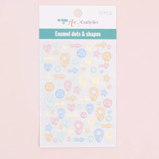 Enamel Dots and Shapes Pastel Craftelier