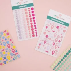Enamel Dots Clear, Black & White Craftelier