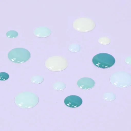 Enamel Dots Mint Rainbow Craftelier