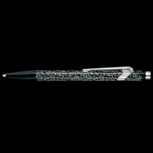 Estuche metálico con bolígrafo Negro Keith Haring Caran d'Ache