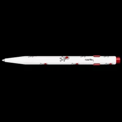 Estuche metálico con bolígrafo Blanco Keith Haring Caran d'Ache