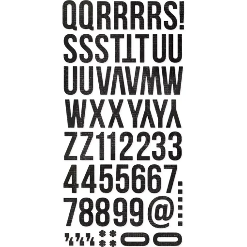 Foam stickers alfabeto Vintage Black SV Essentials Simple Stories