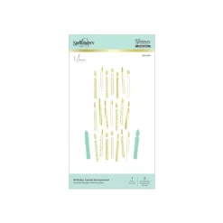 Glimmer Hot Foil Plates + troqueles Birthday candle background Spellbinders