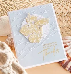 Glimmer Hot Foil Plates + troqueles Kisses Sentiments Seahorse Spellbinders
