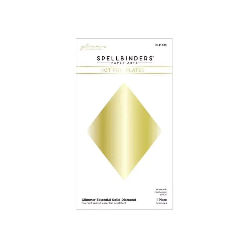 Glimmer Hot Foil Plates Solid Diamond The Glimmer Greetings Spellbinders