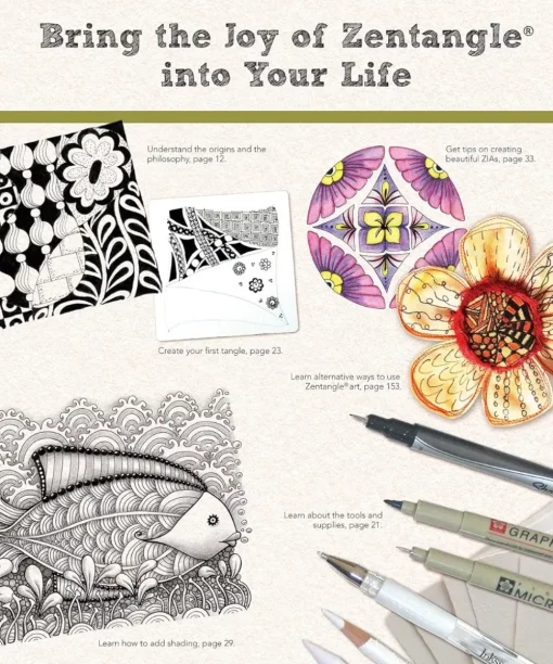 Joy of Zentangle Drawing Your Way to Increased Creativity Focus and Well-Being