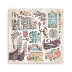 Kit de pegatinas Venice City Of Art Stamperia