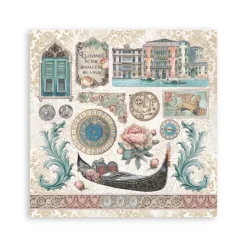 Kit de pegatinas Venice City Of Art Stamperia