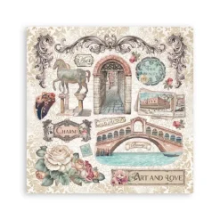 Kit de pegatinas Venice City Of Art Stamperia