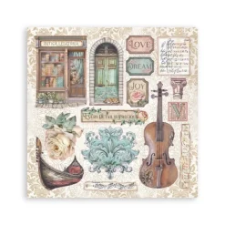 Kit de pegatinas Venice City Of Art Stamperia