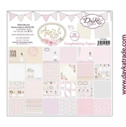 Kit de Scrapbooking Amor y Fe Niña Dayka 20x20cm