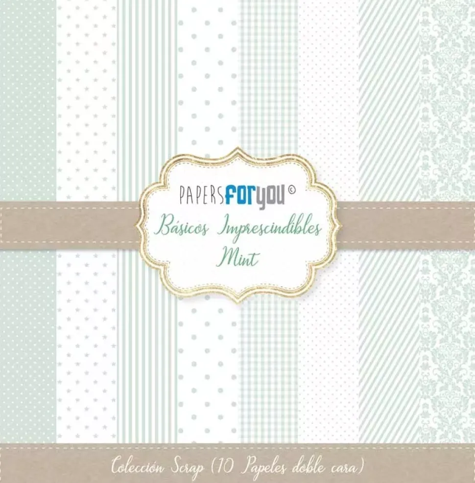 Kit de Scrapbooking Básicos Imprescindibles Mint PapersForYou 30x30cm
