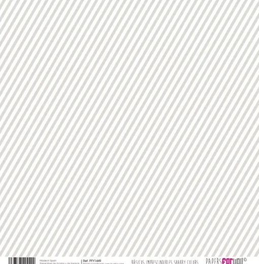 Kit de Scrapbooking Básicos Gris PapersForYou 30x30cm
