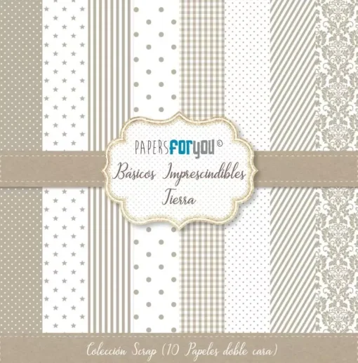 Kit de Scrapbooking Básicos Tierra PapersForYou 30x30cm
