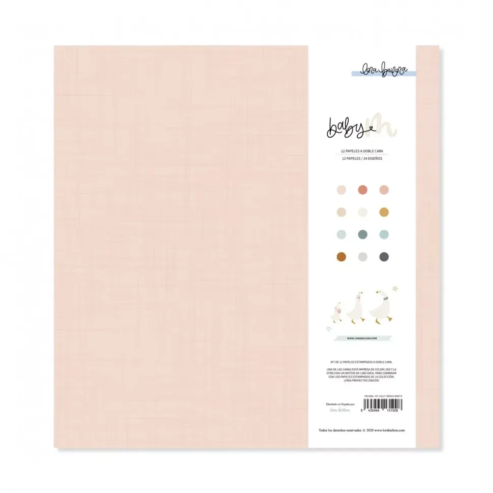 Kit de Scrapbooking Básicos Baby M Lora Bailora 30x30cm