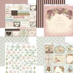 Kit de Scrapbooking Flores Dayka 30x30cm