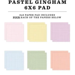 Kit de scrapbooking Gingham Pastel Echo Park 15x15cm