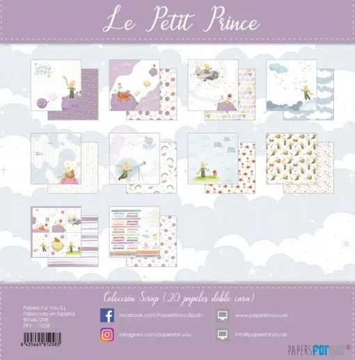 Kit de Scrapbooking Le Petit Prince PapersForYou 20x20cm