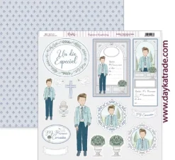 Kit de Scrapbooking Mi Primera Comunión Niño Dayka 2021 20x20cm