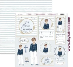 Kit de Scrapbooking Mi Primera Comunión Niño Dayka 2021 20x20cm