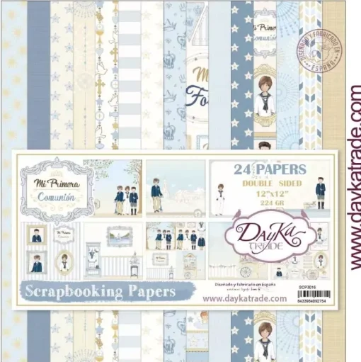 Kit de scrapbooking Mi primera comunión niño 2019 Dayka 30x30cm