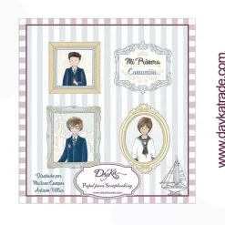 Kit de scrapbooking Mi primera comunión niño 2019 Dayka 30x30cm