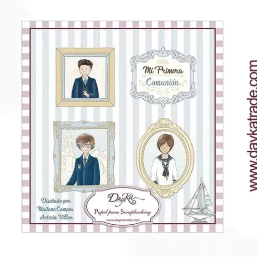 Kit de scrapbooking Mi primera comunión niño 2019 Dayka 30x30cm
