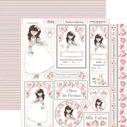 Kit de scrapbooking Niña de comunión 2018 Dayka 30x30cm