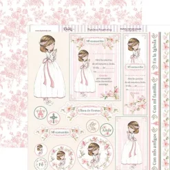 Kit de scrapbooking Niña de comunión 2018 Dayka 30x30cm