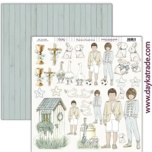 Kit de Scrapbooking Niño En Comunión con la Naturaleza 30x30cm