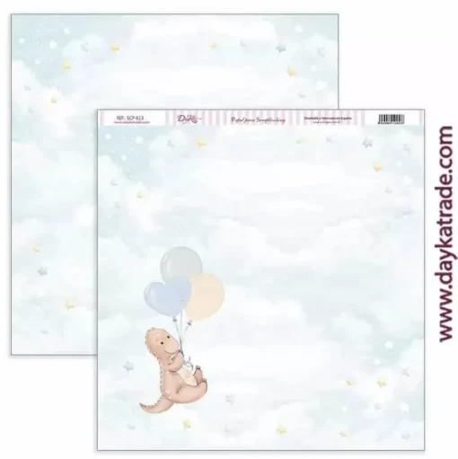 Kit de Scrapbooking Puro Amor Azules Dayka 30x30cm