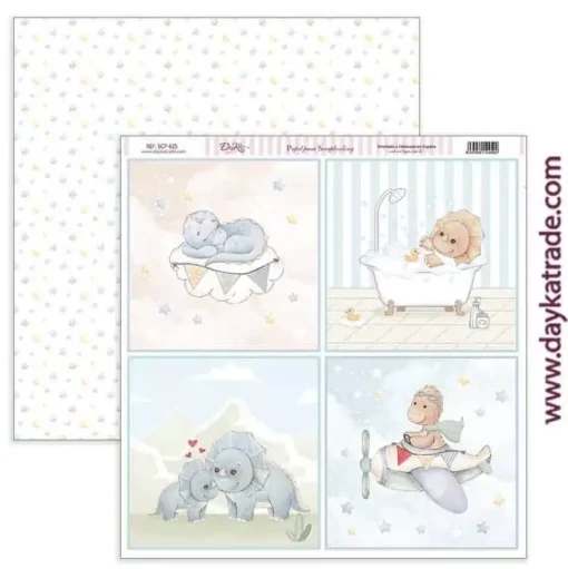 Kit de Scrapbooking Puro Amor Azules Dayka 30x30cm