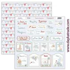 Kit de Scrapbooking Puro Amor Azules Dayka 30x30cm