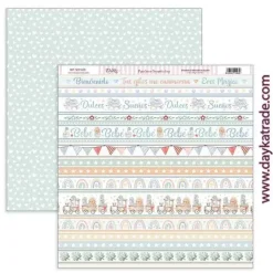 Kit de Scrapbooking Puro Amor Azules Dayka 30x30cm