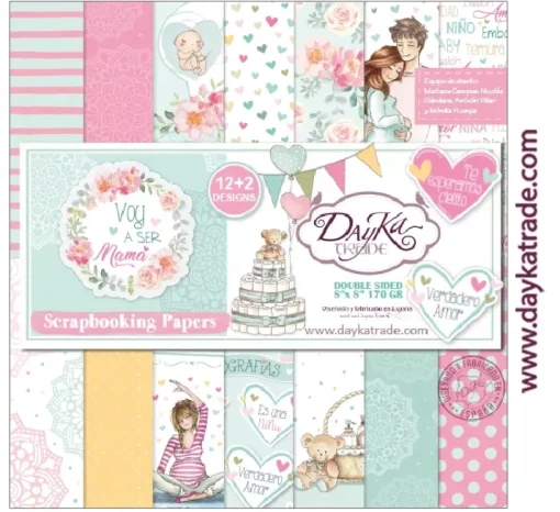 Kit de Scrapbooking Voy a Ser Mamá Dayka 20x20cm
