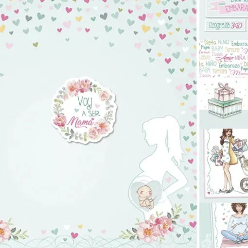 Kit de scrapbooking Voy a ser mamá Dayka 30x30cm