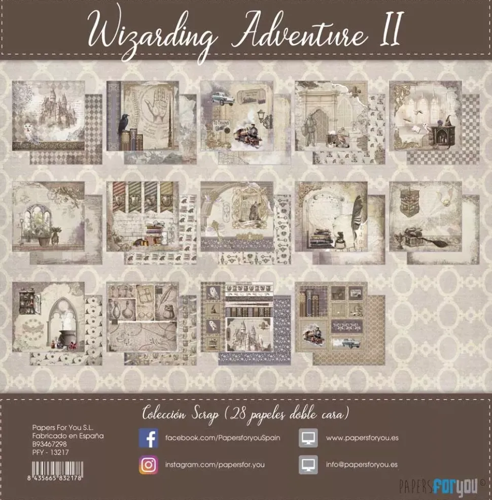 Kit de scrapbooking Wizarding Adventure II PapersForYou 20x20cm