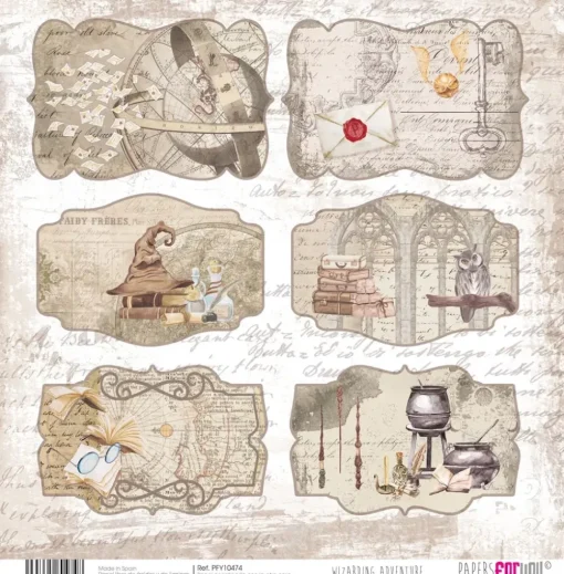 Kit de Scrapbooking Wizarding Adventure PapersForYou 30x30cm