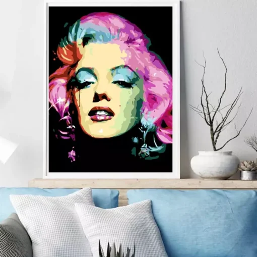 Kit Pintar Por Números Iconic Marilyn Alex Bog 40x50cm