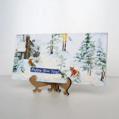Kit Tarjetas Navideñas con soporte Winter Forest Fabrika Decoru 20x10cm
