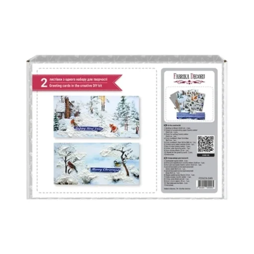 Kit Tarjetas Navideñas con soporte Winter Forest Fabrika Decoru 20x10cm