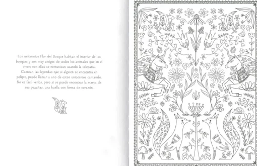 La Sociedad de los Unicornios Mágicos Libro de colorear