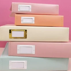 Álbum de Anillas Ecopiel Mármol Rosa Craftelier 6