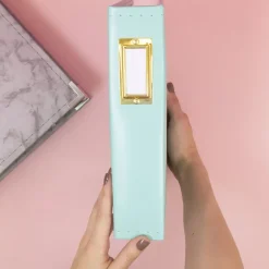 Álbum de Anillas Ecopiel Mármol Rosa Craftelier 6