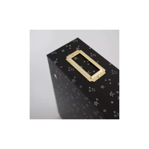 Álbum de chipboard lomo ancho Estrellas Negro Lora Bailora 6"x8"
