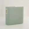Álbum de cuero lomo ancho Mapamundi Salvia Lora Bailora 6"x8"